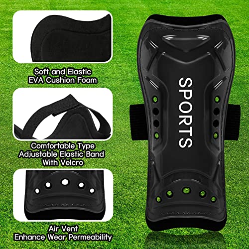 Soccer Shin Guards, 2 Pair Youth Soccer Shin Pads, Breathable And Lightweight Child Calf Protective Gear Soccer Equipment For 3-15 Years Old Boys Girls Toddler Kids Teenagers #TOP3