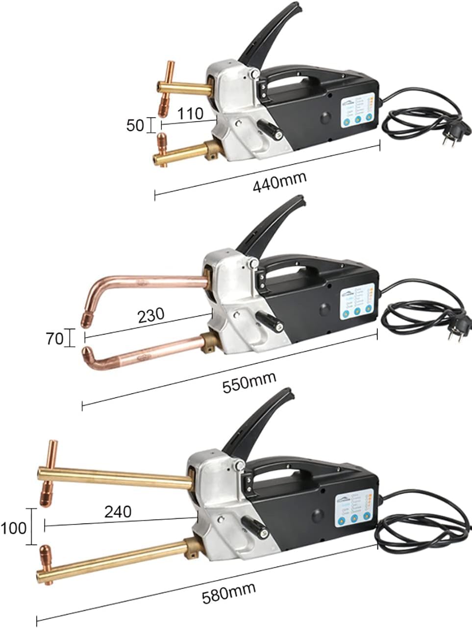 Soldadora eléctrica por puntos de 220 V, máquina de soldadura de doble cara, portátil, pistola de soldadura de mano para reparación de chapa de acero suave