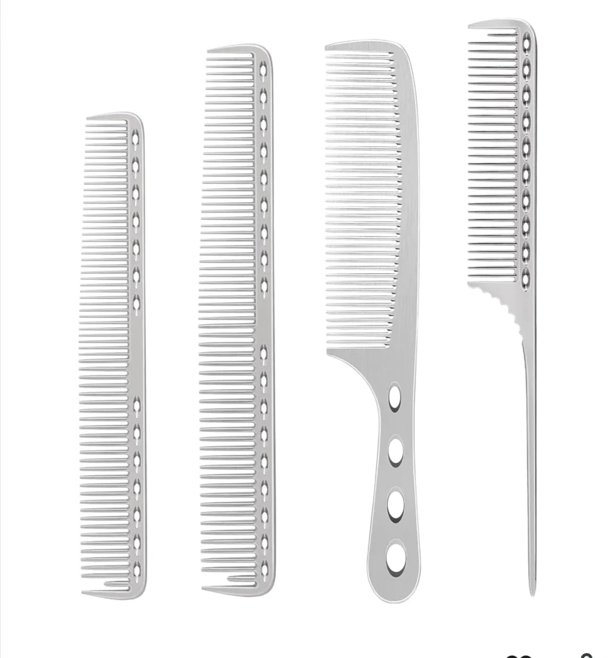 BANIRA Professional Aluminum Dressing Combs, Hair Styling, Hair Brushing for Women - Best Styling Comb for Long,Wet or Curly, Reduce Hair Loss and Dandruff (ROSE GOLD) 1pcs (4 pc combo)-image-13