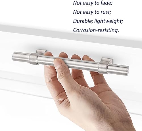 Miniatura 4 de knobelite Paquete de 25 tiradores de gabinete de acero inoxidable de 3.5 pulgadas, manijas de gabinete de cocina de níquel cepillado, pomos para