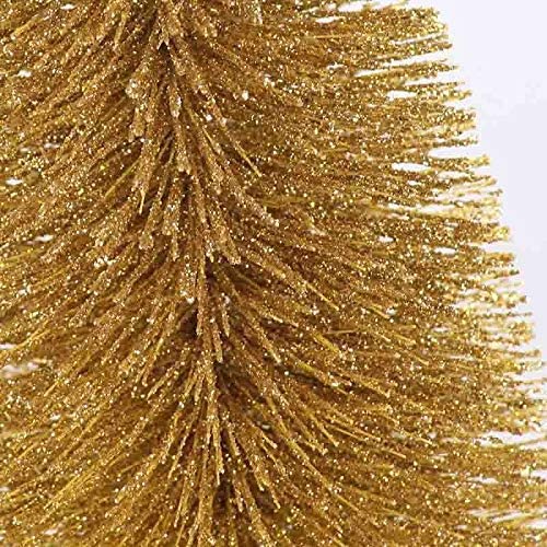 Pino artificial de cedro CLSDRZC con acabado oro y textura premium de 20 cm 7