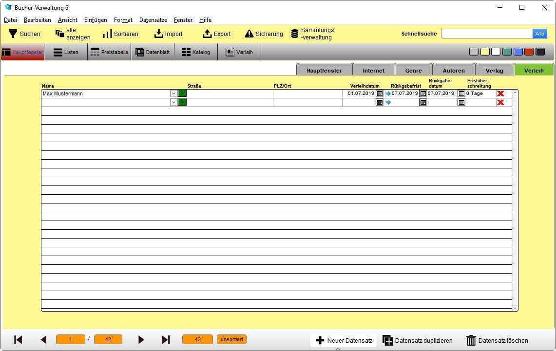 GS Bücher-Verwaltung 6 - Software zur Verwaltung Ihrer Büchersammlung - Datenbank Programm zur Bücherverwaltung