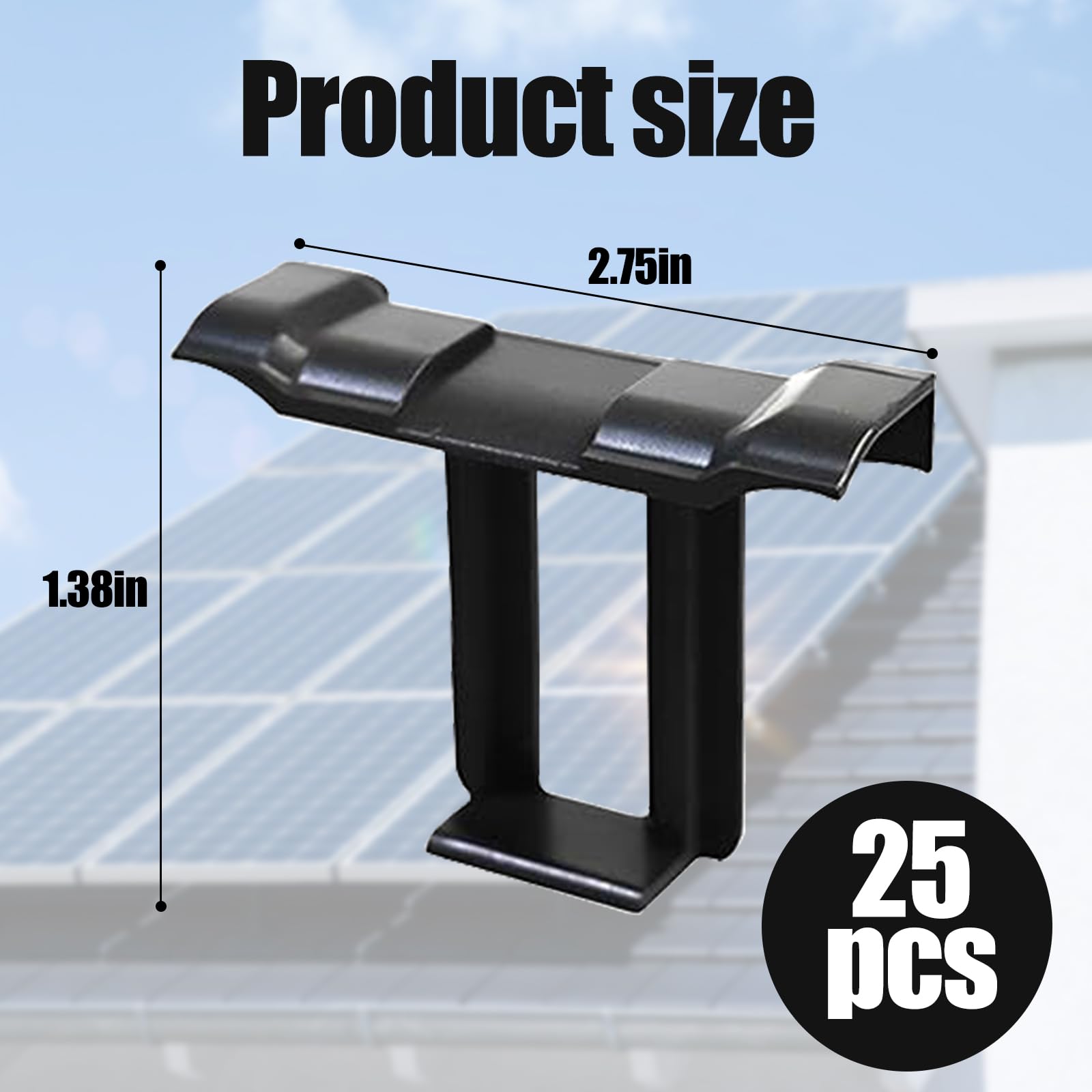 25 Piezas Clips de Drenaje de Agua, Clips de Drenaje de Agua para Paneles Solares, Panel Solar Quitar Clip, Clip de Eliminación de Lodos de Panel Solar, Clips Panel Fotovoltaico Durable 35mm