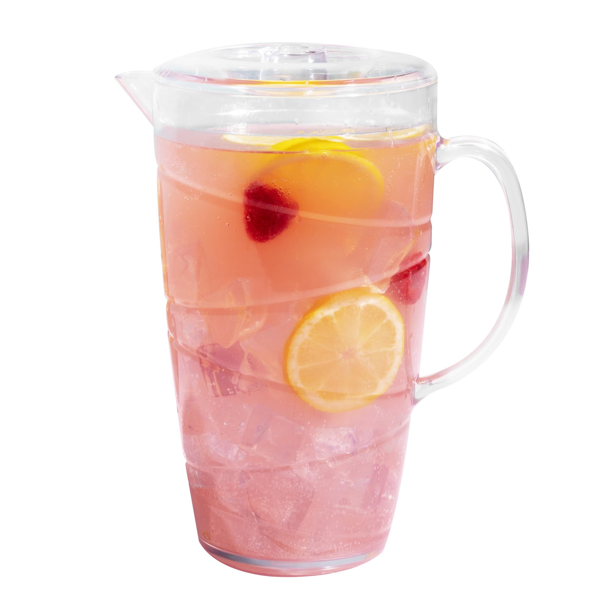 Livivo Unisex Clear 2L Swirl Design Pitcher Jug With Lid In Kids