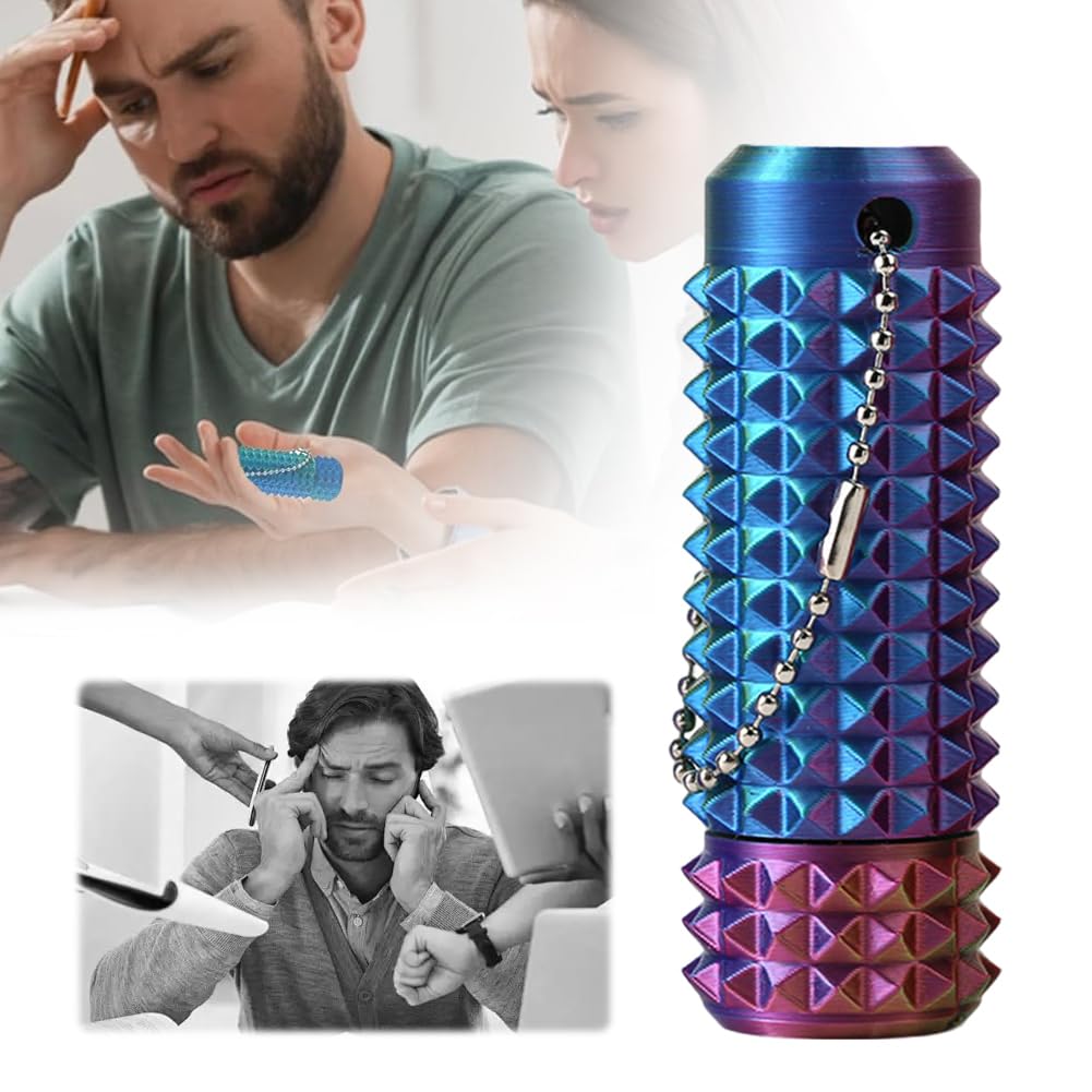 Spiky Grippie Stim Keychain, Anxiety Relief Pain Stim Bumpy Fidget Keychain, Stress, ADHD, Venting Key Pendant - Image 3