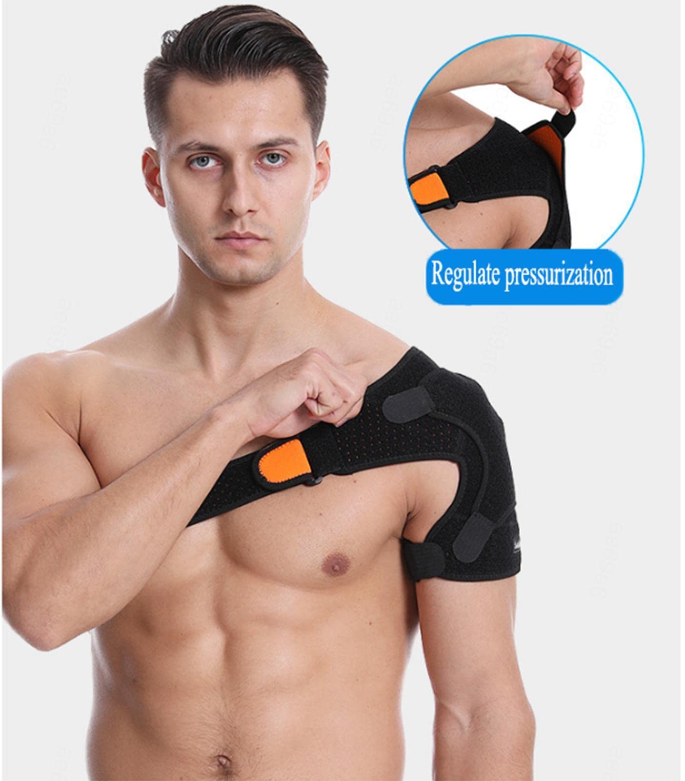 Tutore Regolabile per Il Supporto della Spalla, Cinghia di Compressione del tutore per Il Supporto della Spalla per Uomini e Donne, Fascia Regolabile per Il Braccio Destro e Sinistro