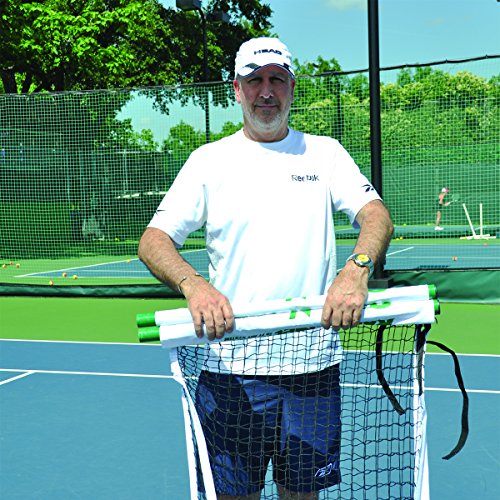 Roll-a-Net - Sturdy, Portable Tennis Net | Easy Set-Up and Quick Storage | for Tennis, Badminton, Indoors and Outdoors | 4-inch Locking Wheels | Nylon Duffel Bag on Wheels Included