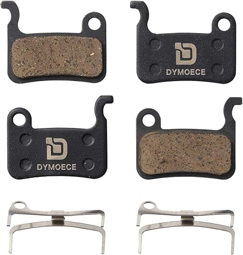 Miniatura 2 de Dymoece 2 pares de pastillas de freno de disco de bicicleta compatibles con Shimano Deore XT XTR LX SLX Hone Alfine Saint freno de disco (resina,