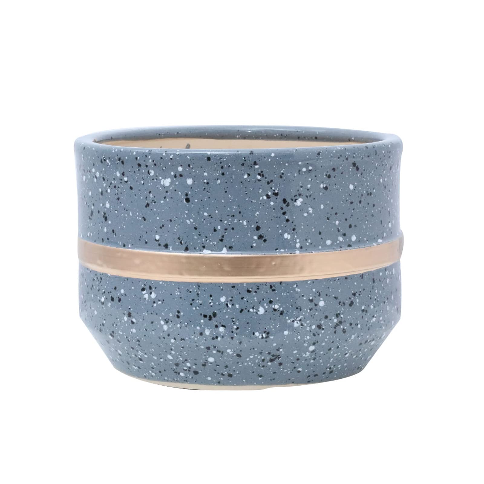 Vasi da Giardino Vasi per Piante in Ceramica, Vaso da Fiori cilindrico da 5,9/7,8/9,8 Pollici con Foro di drenaggio e Vassoio in plastica per Giardino Domestico per Interni ed Esterni