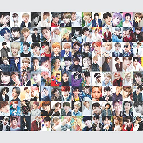 CLICKEDIN (Juego de 112 tarjetas fotográficas exclusivas BTS, 16 fotos de los 7 miembros, (tamaño: 4.25 × 3 pulgadas) Merch For Girls Army, tarjetas de fotos para decoración de habitación, suministros