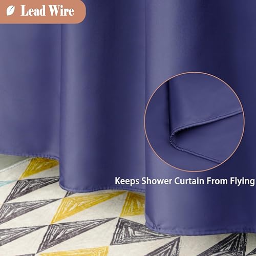 Miniatura 4 de UFRIDAY - Cortina de ducha de tela moderna gris y blanco, 48 x 72 pulgadas