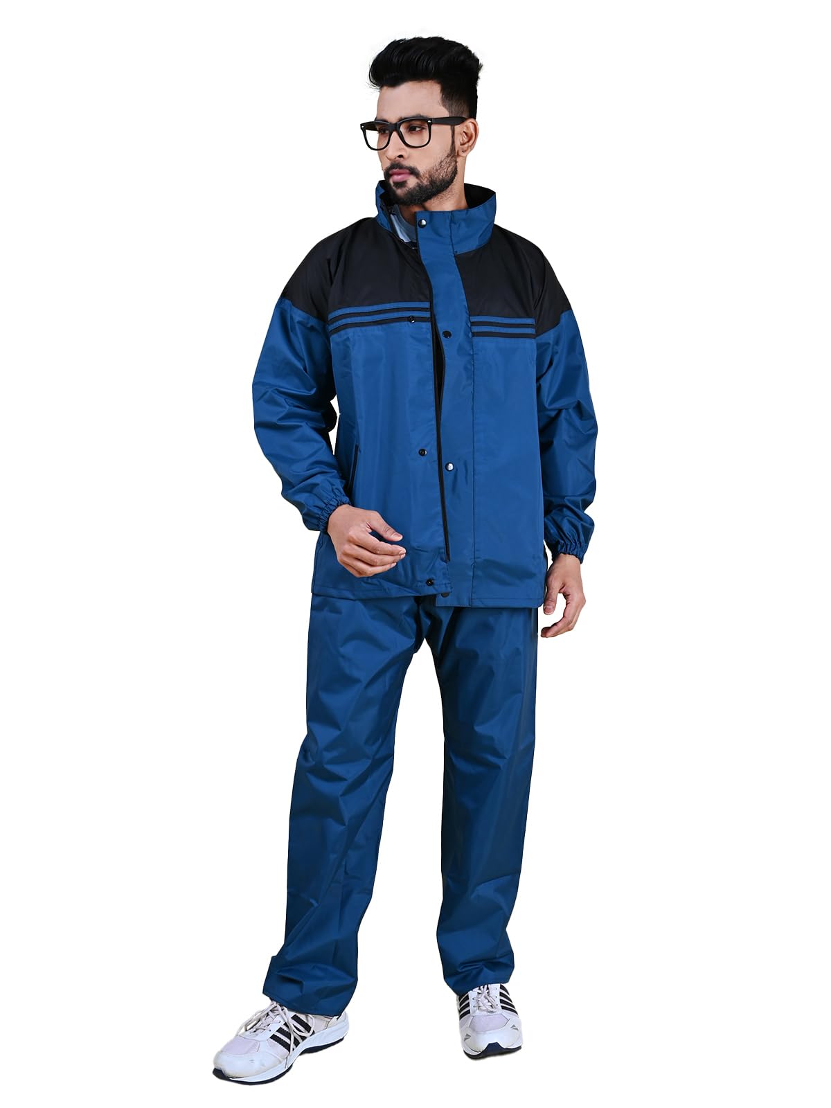Nylon Blend Men's Standard Length Parka Coat-image-11