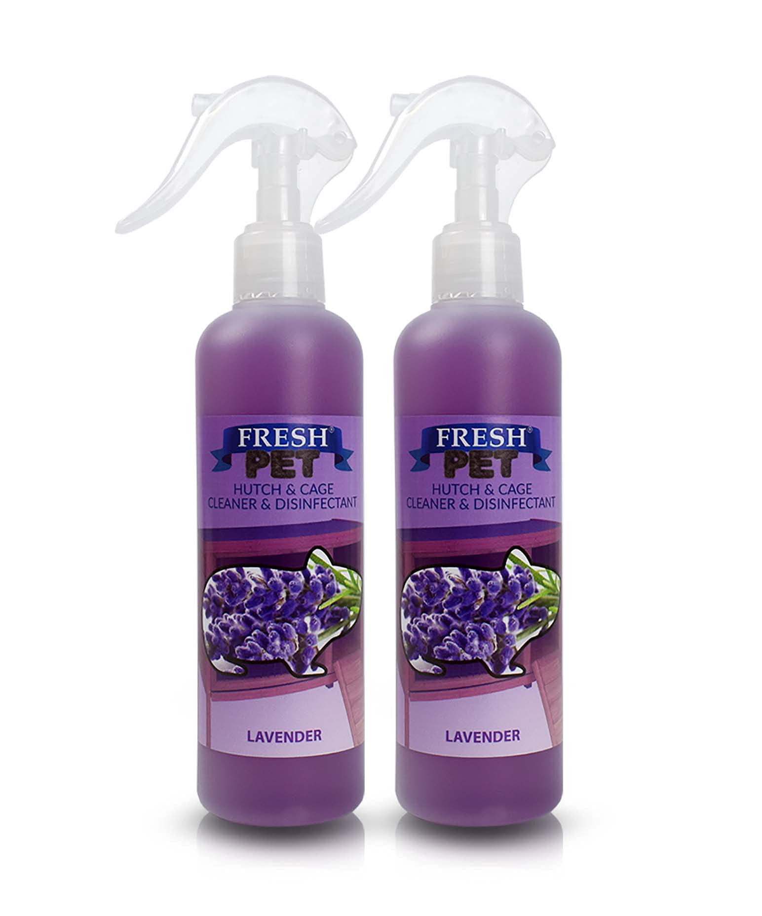 2 x 250ml FRESH PET - Rodent Specialist Disinfectant - Rabbit Hutches and Cages (LAVENDER)