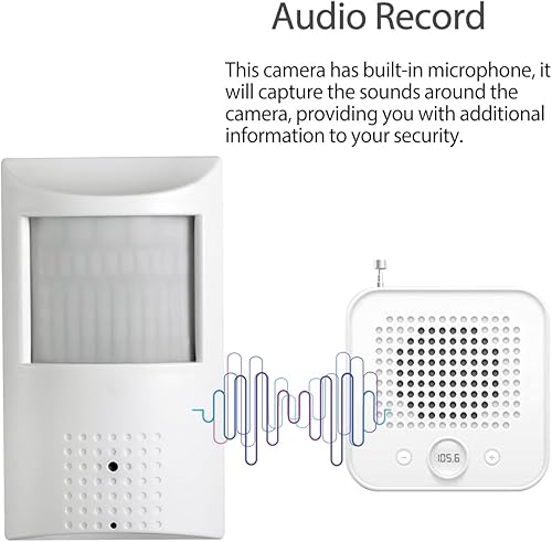 Miniatura 4 de HD 5MP PIR 940nm invisible LED POE cámara IP incorporada microteléfono, lente de 0.146 in visión día 80 y visión nocturna IR CCTV cámara de