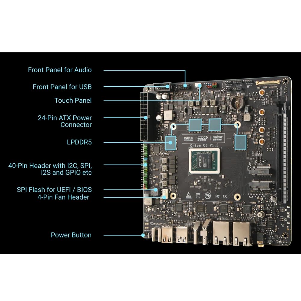 Amazon.com: Radxa Orion-O6 Open ARM-V9 Mini ITX-Board with