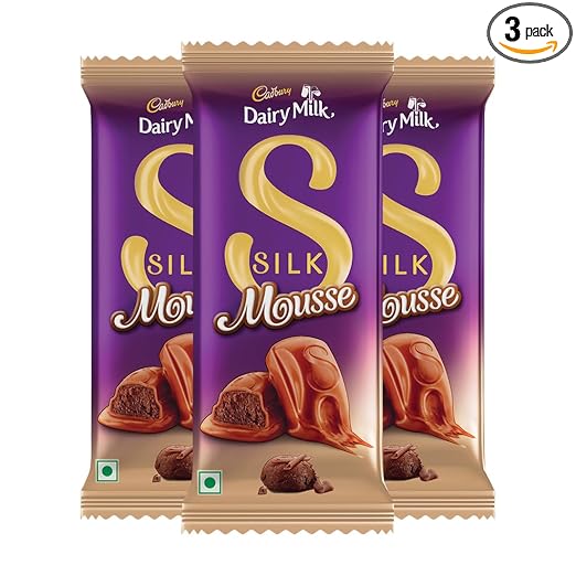 Cadbury Dairy Milk Silk Mousse Chocolate Bar, 116 G (Pack Of 3), 381 Gm