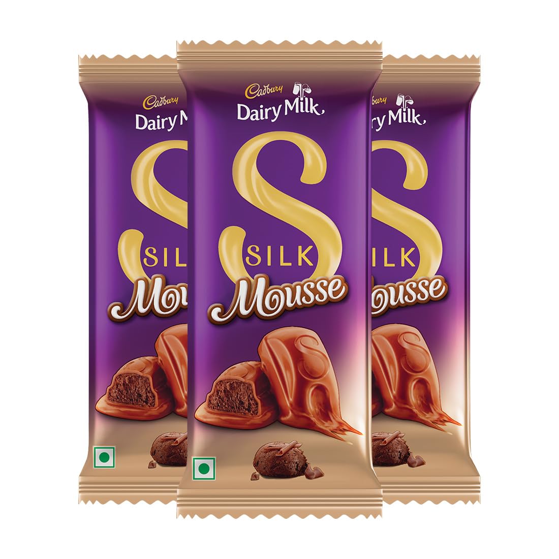Cadbury Dairy Milk Silk Mousse Valentines Chocolate Bar Gift Pack, 116g (Pack of 3)