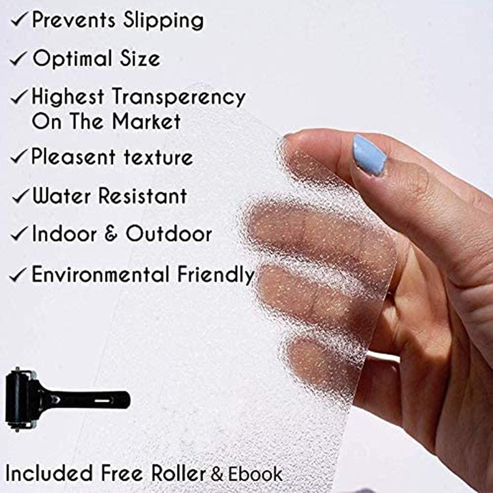 15 Pièces 15 x 60cm Marche pour Escalier Antidérapant Transparent, Bande Anti-dérapant pour Escalier, Autocollant Adhésifs de Protection pour Tapis d’escalier Intérieur