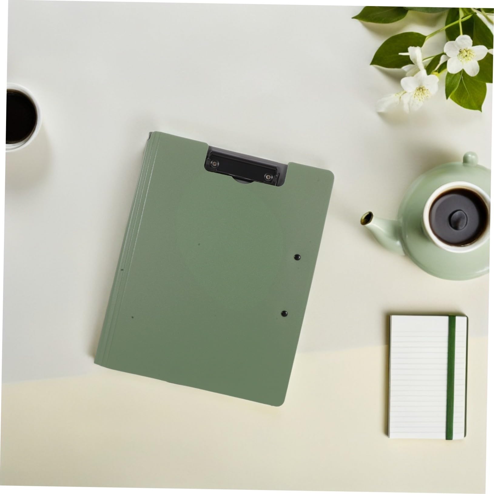 TEHAUX 6pcs Porte-bloc A4 avec Clips Horizontal et Vertical Porte-bloc-notes en Plastique pour Documents et Notes, pour Réunions et Salles de Classe
