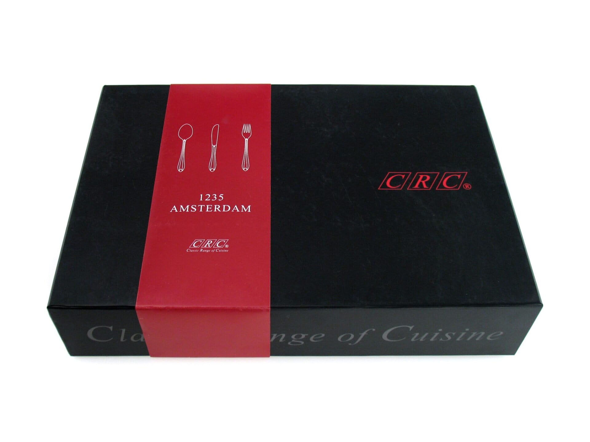 CRC Juego Cubiertos 75 Piezas en Acero Inoxidable Modelo Amsterdam, Estuche Regalo