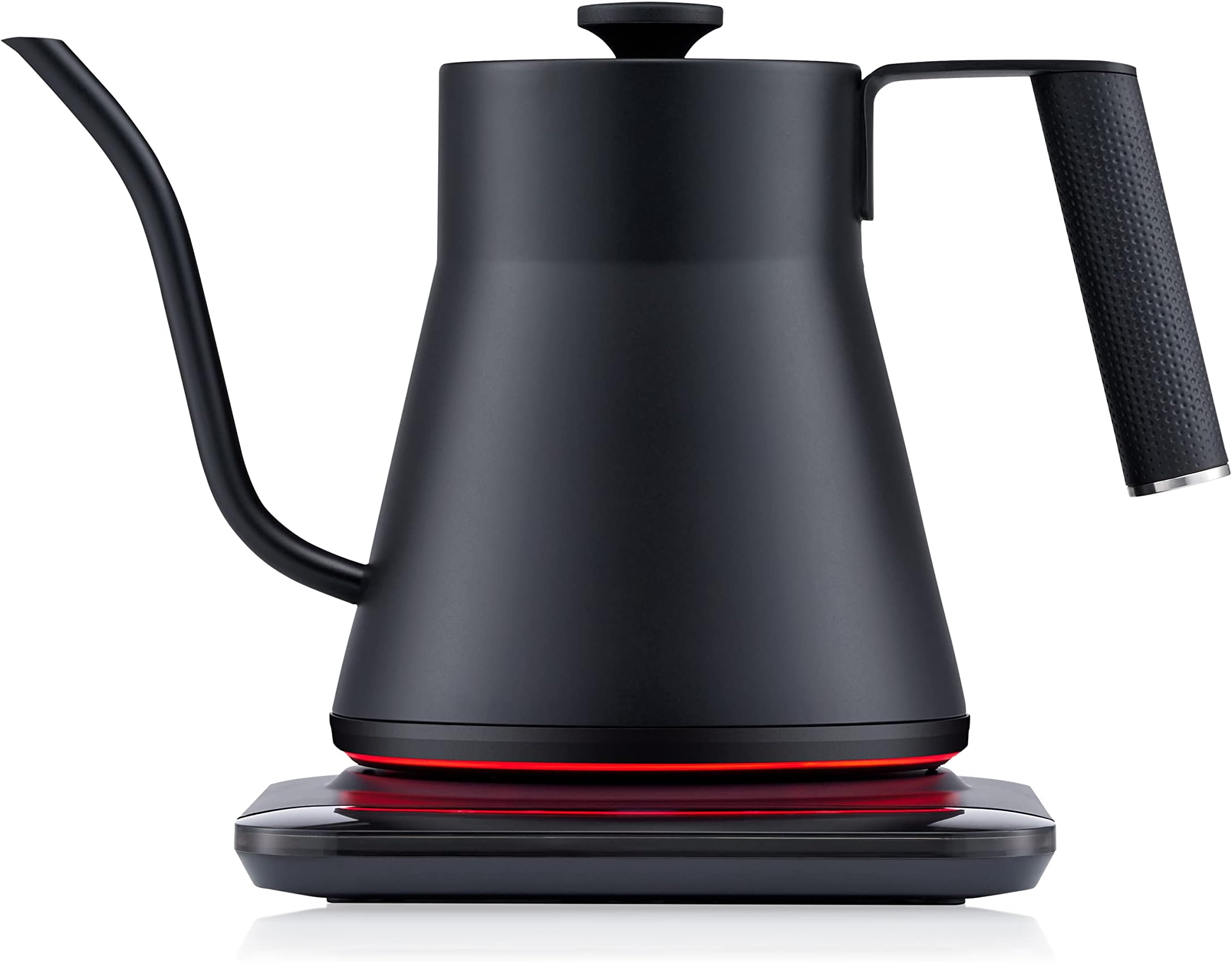 SAKI Baristan Electric Gooseneck Kettle with Precise Temperature Control, Pour Over Coffee Kettle & Tea Kettle, Stainless Steel, 1200W Quick Heating, 1 Liter, Matte Black