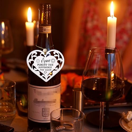 Miniatura 5 de Regalos de jubilación de agradecimiento para mujeres, letrero de recuerdo de adorno con placa de corazón para colegas de trabajo que se van