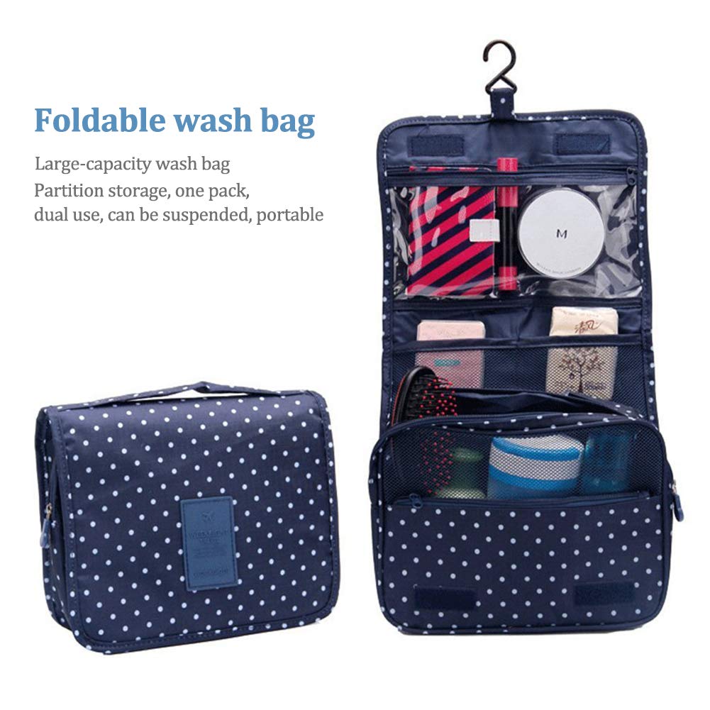 Appeso Toiletry Organizer Travel trousse Beauty Case da Viaggio per donne e uomini - perfetto per viaggio/all'aperto (Nero)