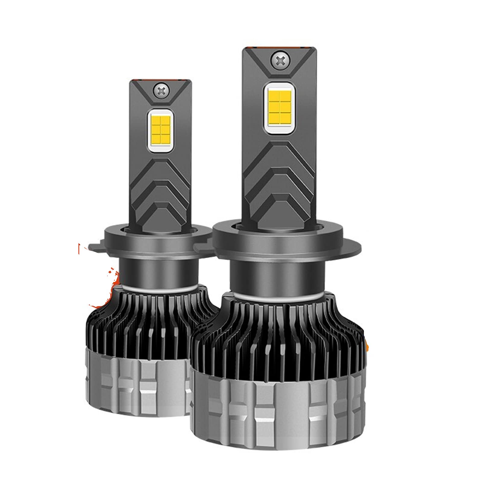 Bombillas LED, Luces LED 600% Más Brillantes, Más De 50 000 Horas De Vida Útil, 6000 K Xenón Blanco Sin Polaridad, Paquete De 2,H7