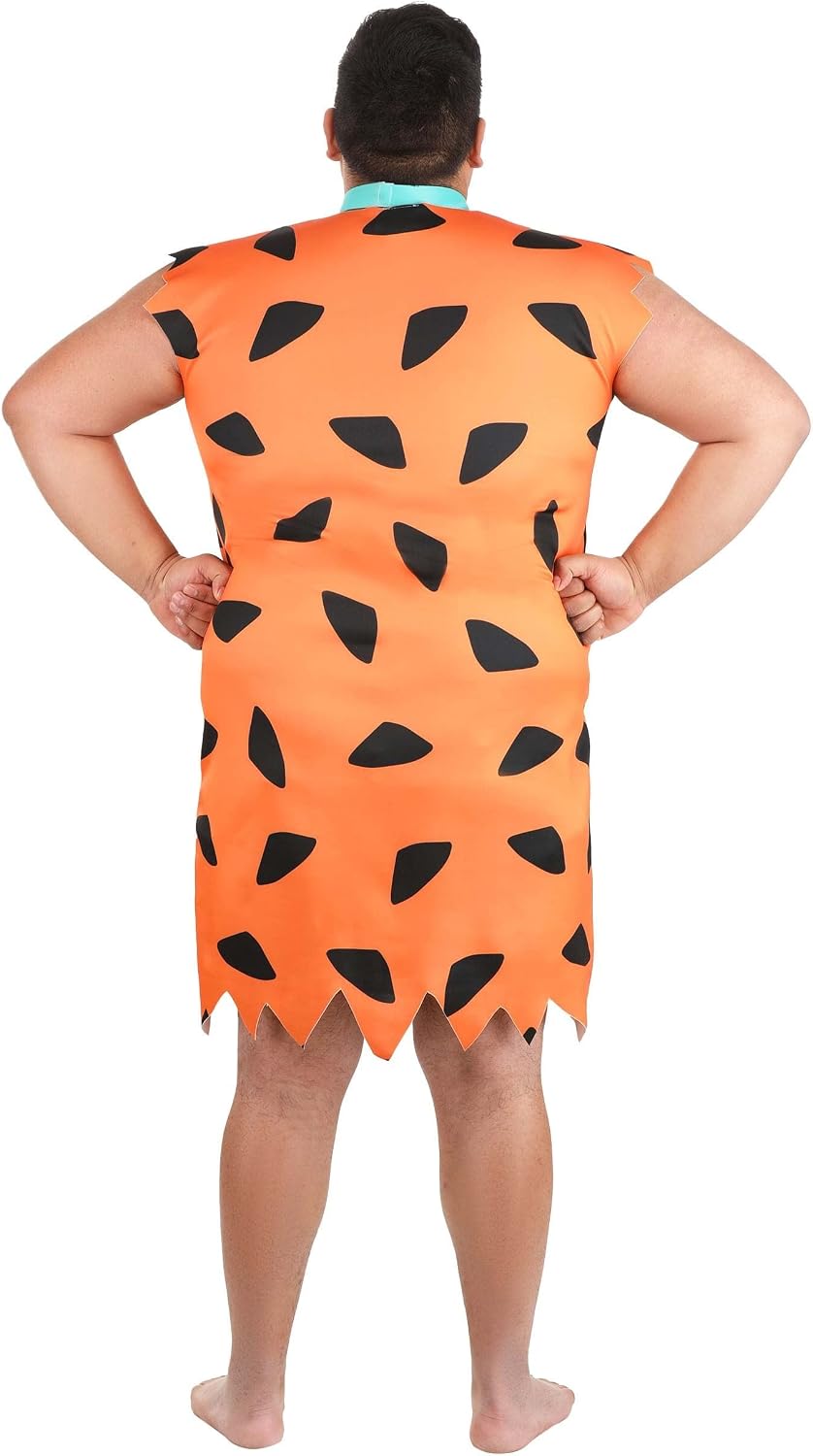 Plus Size Men’s Fred Flintstone Costume for Adults - The Flintstones Outfit with Tunic & Necktie - Officially Licensed