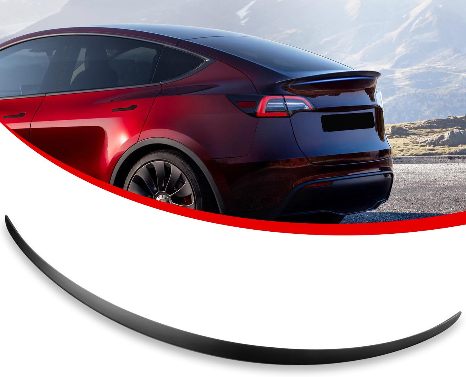 Spoiler for Tesla Model Y 2020-2024 Rear Spoiler Wing ABS Material OEM Rear Trunk Lip Model Y Accessories(Matte Black)
