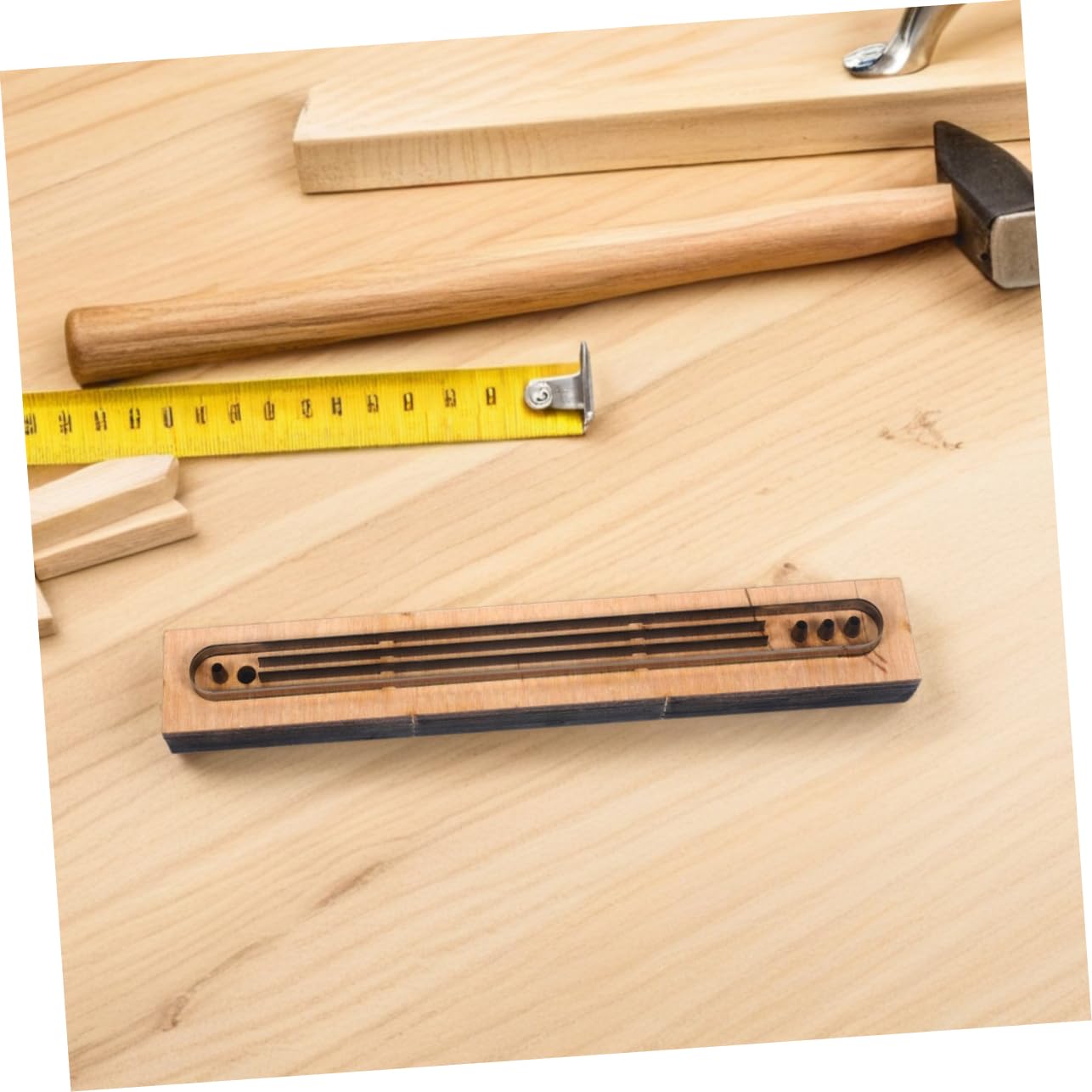 SHINEOFI Plantilla de Corte de Metal 2 Piezas Diseño de Precisión para Pulseras de Cuero de 3 Hilos para Proyectos de Bricolaje y Manualidades en Cuero