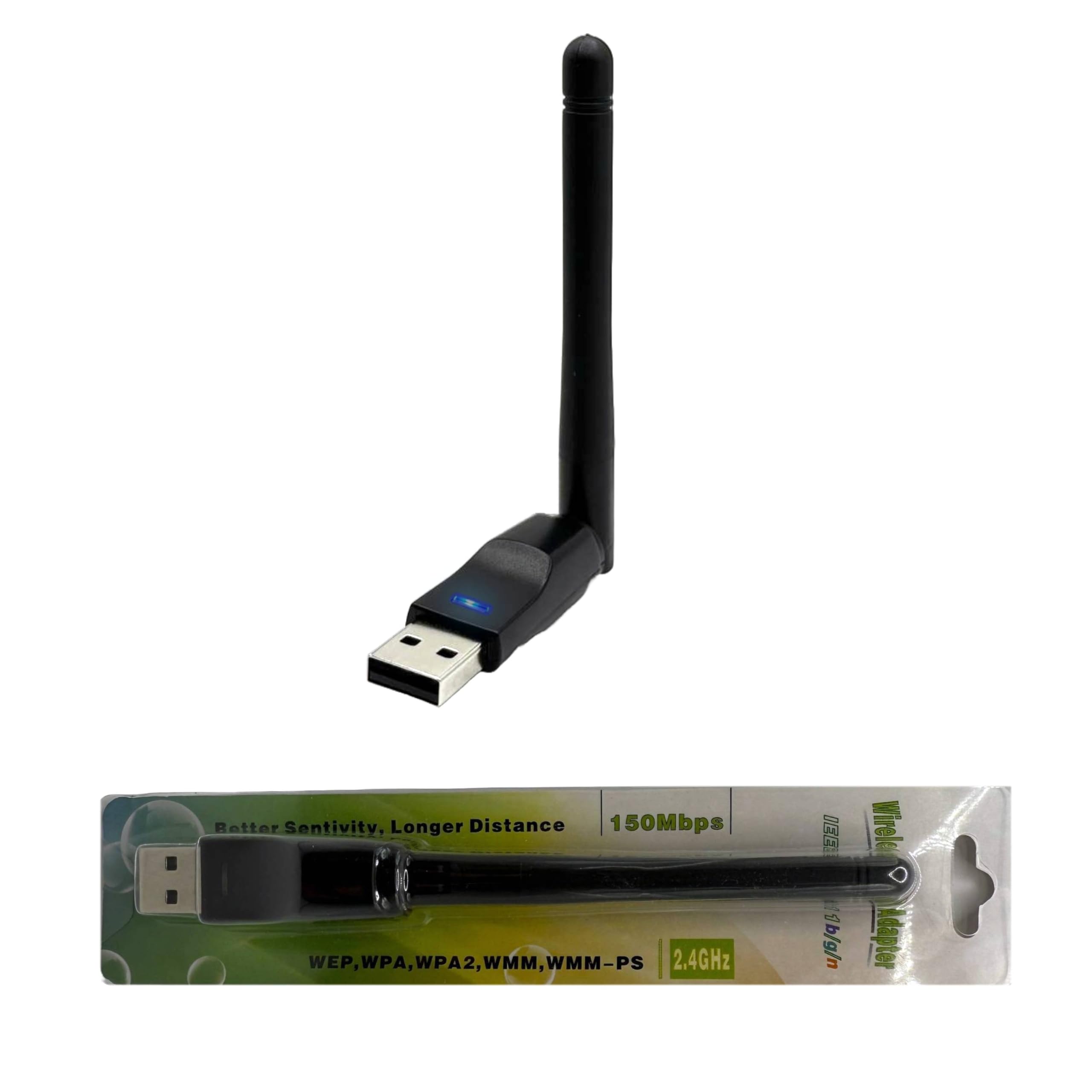 Wi-Fi USB Dongle Adapter with Gain Antenna - Plug & Play for Linux (Tails, Ubuntu, Debian, Fedora, Mint, Arch) + Windows 11/10/8/7, Android and Mac | MT7601U 2.4GHz 150Mbps Chipset-image-13
