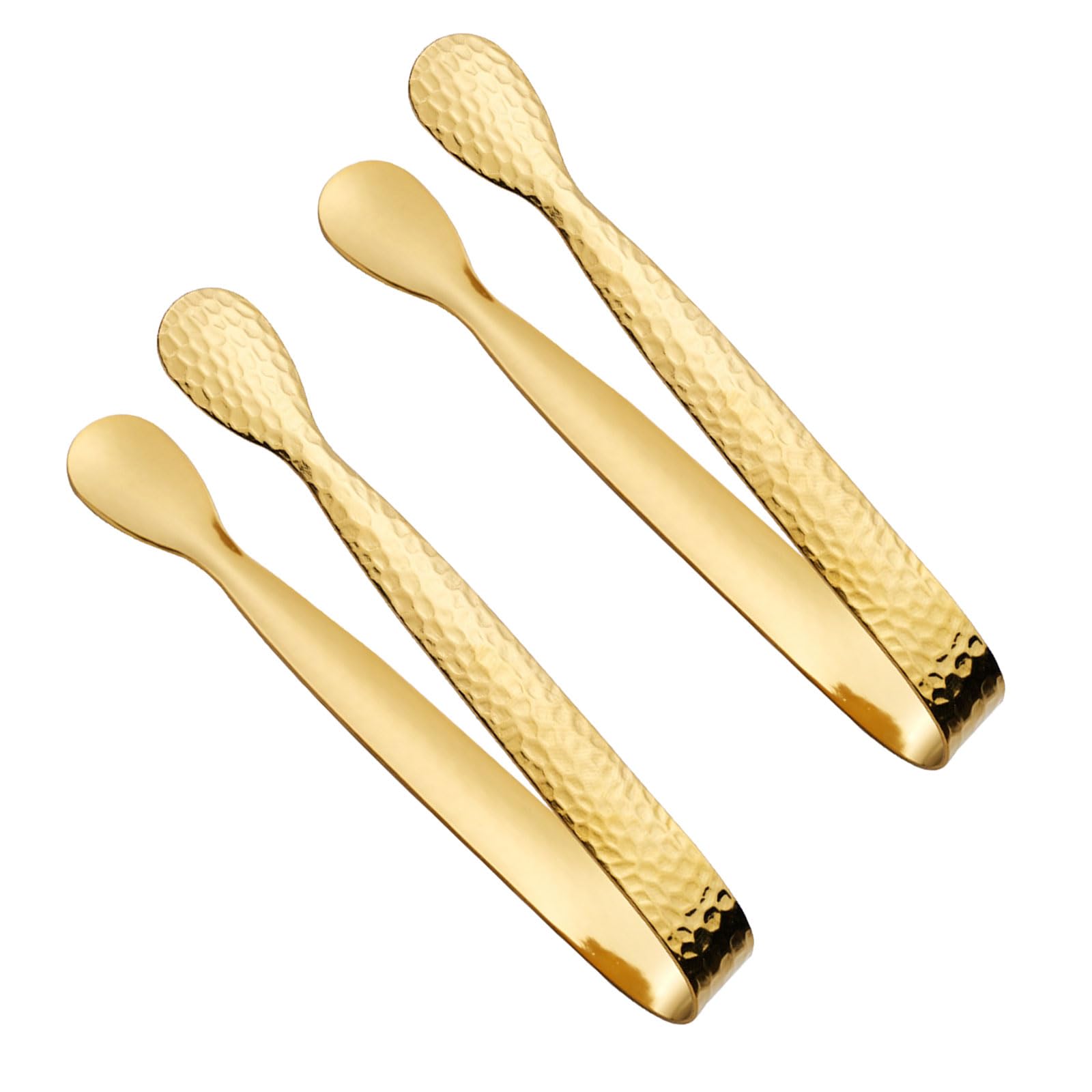 MALSSE Of 2 Versatilitys Stainless Steel Ice Tongs for Ice Food Serving At Various Party Occasion Small Appetizer Tongs Stainless Steel
