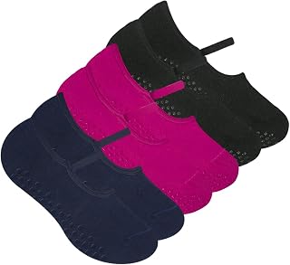 Kit 3X Pares Meia Sapatilha Pilates Antiderrapante Tam 34 a 39 - Selene