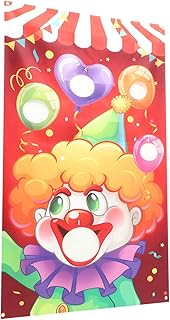 Toys Halloween Circus Carnival Sandbag Game Flags Sandbag Game Flags Clown Throwing Hanging Flags Funny Outdoor Throwing Game with 3pcs Random Color Sandbag Toy