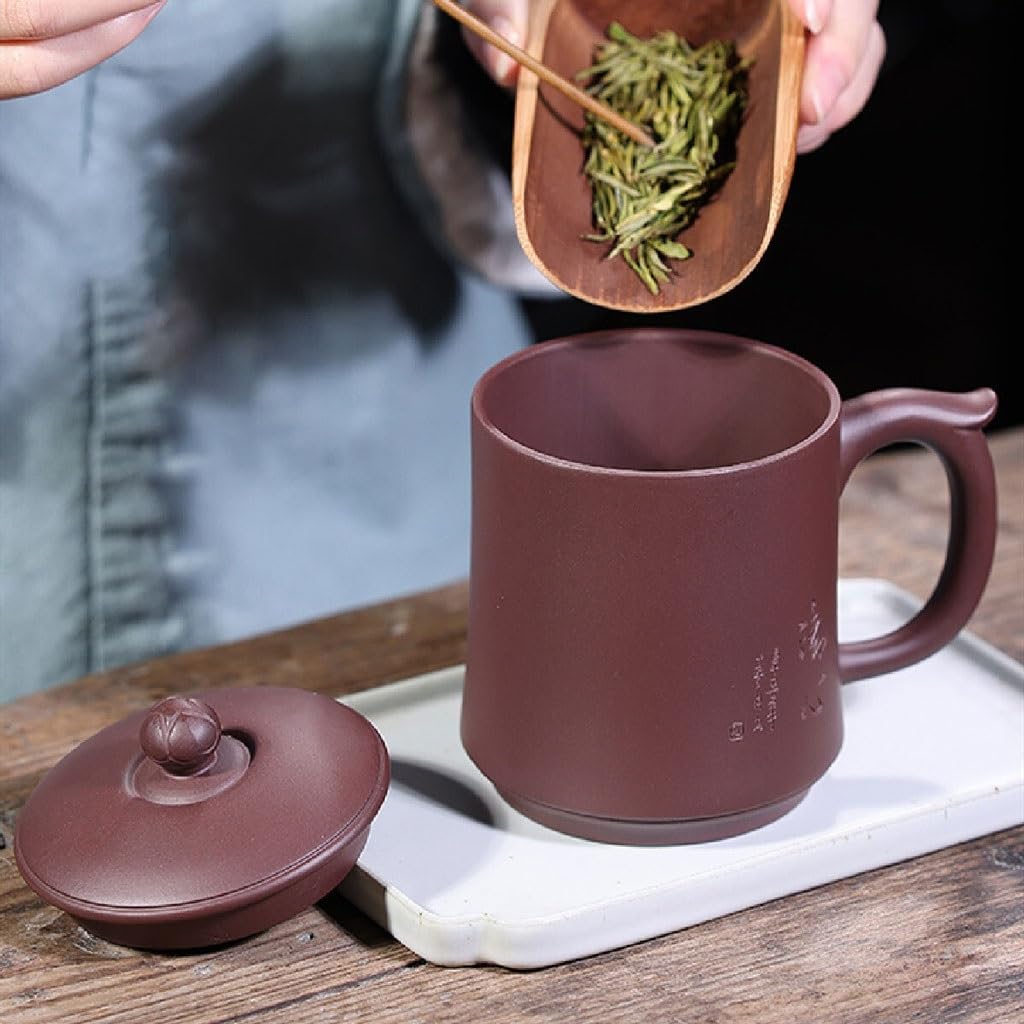 Matcha Filiżanki Domowa Kuchnia Kubek z Pokrywką Kubek do herbaty 420 ml Kubek do parzenia popołudniowej herbaty Biurowy kubek do kawy Zestaw do herbaty Kubek do herbaty