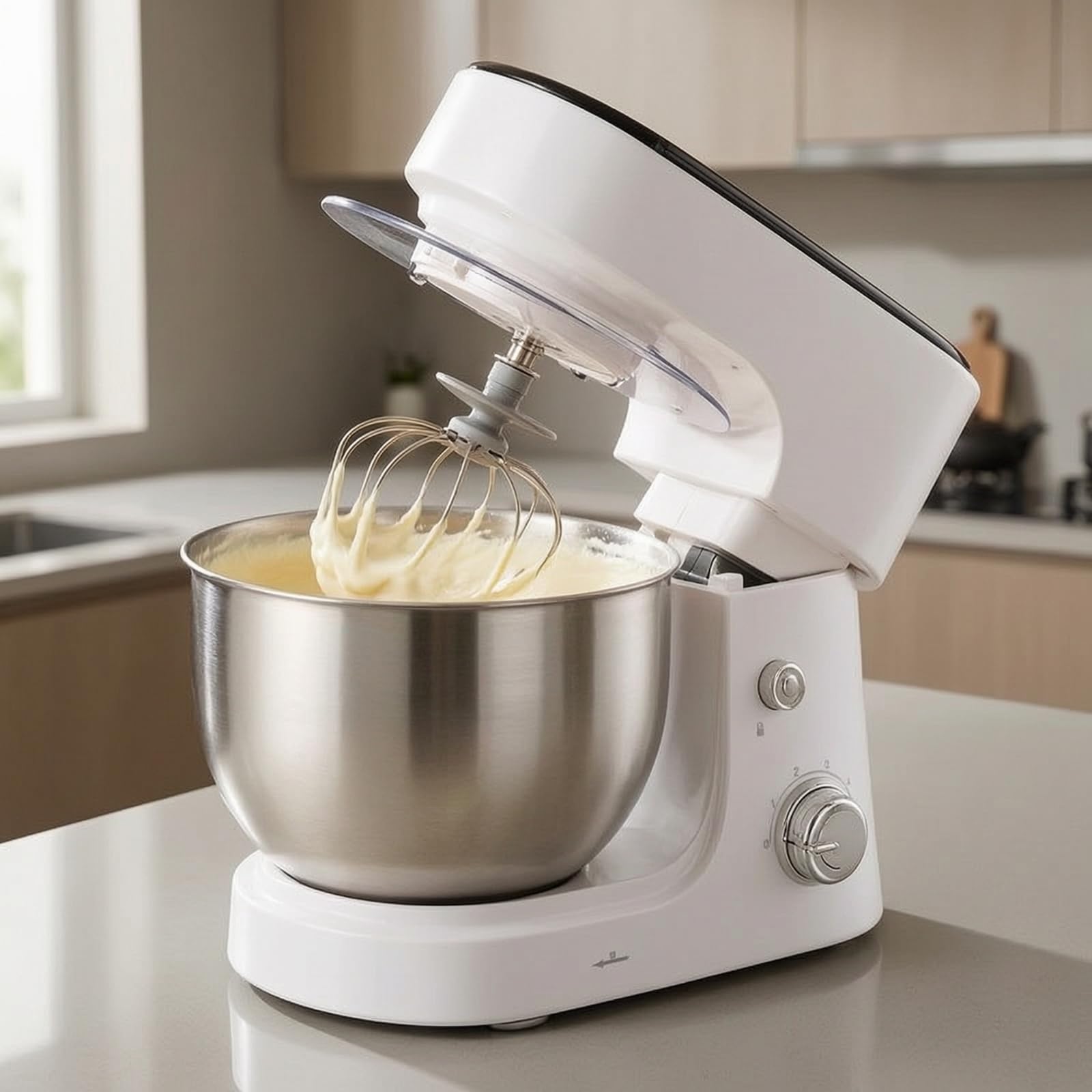 Impastatrice Planetario Robot da Cucina con Ciotola Regolabile Elettrodomestico per Pasticceri Amatoriali, Famiglie