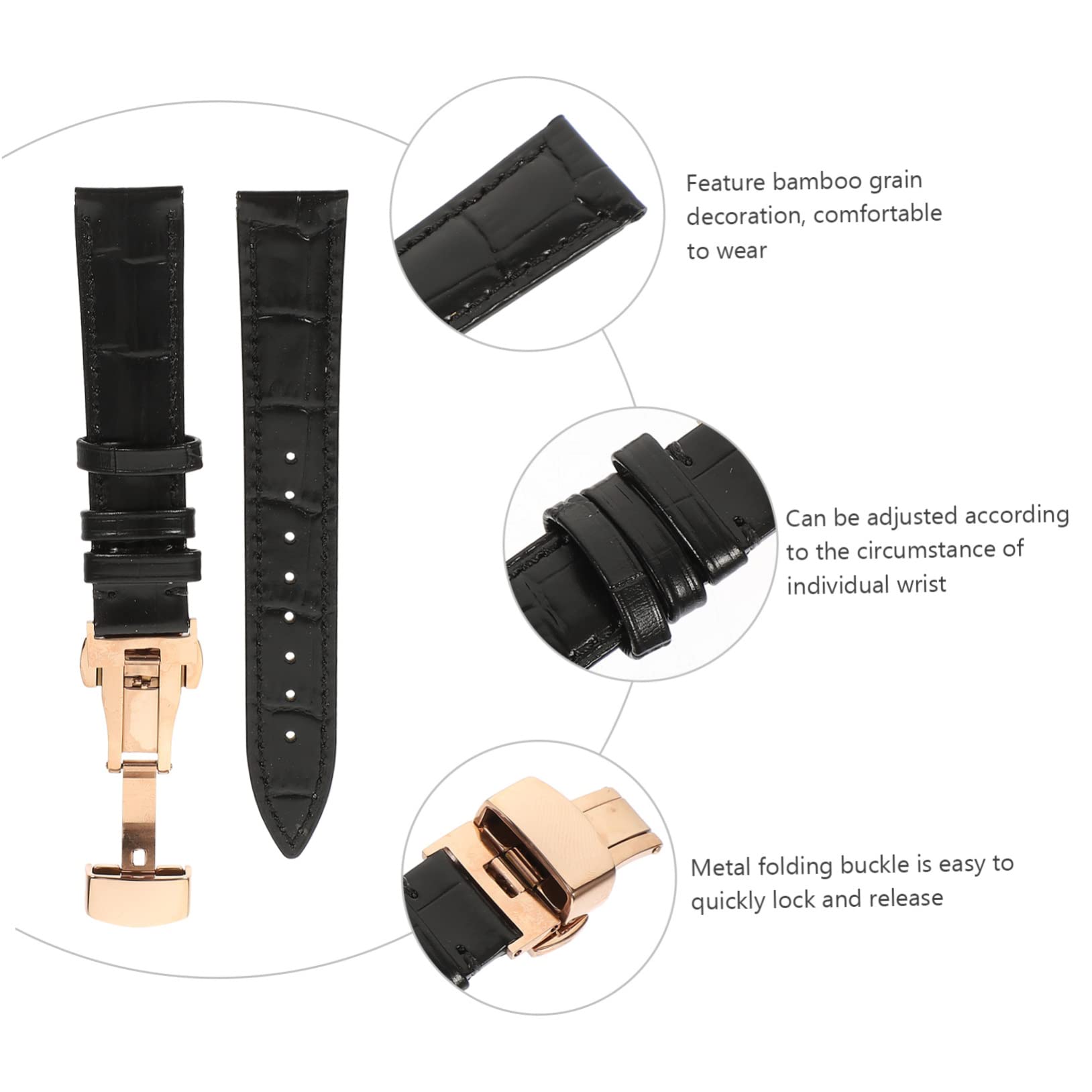 LIFKOME ver accesorios bandas de reloj inteligentes correas de reloj relojes de hombre correa rejoj correa watch correa ajustable para reloj correa para reloj Acero inoxidable Black