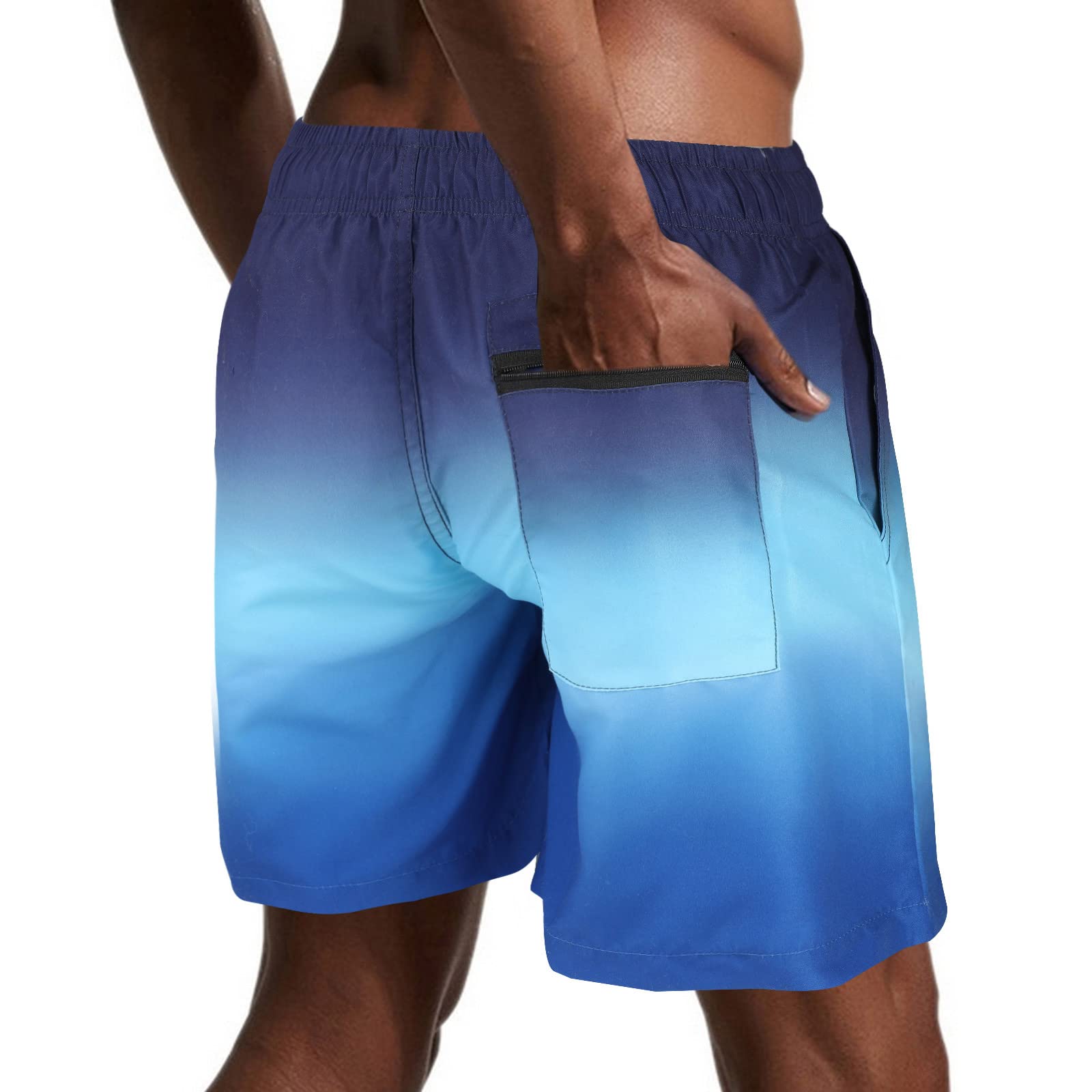 Danfiki Pantaloncini Costume da Bagno Uomo Asciugatura Veloce Calzoncini da Beach Costume da Bagno Fodera Rete con Taschino e Coulisse Trunks
