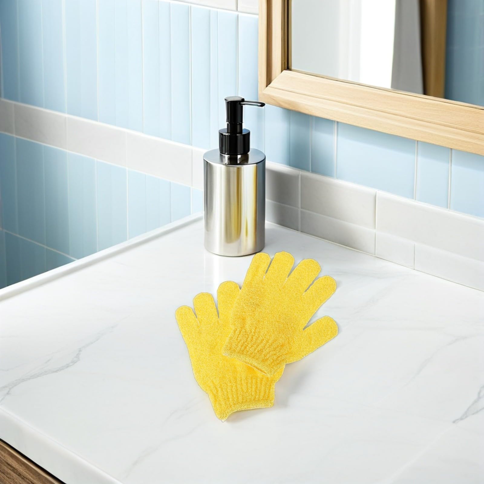 Angoily 16paia Guanti Esfolianti per Doccia da Guanti da Bagno per Scrub Corpo Guanto Esfoliante Bifacciale per Morta Accessori per Donna e Uomo