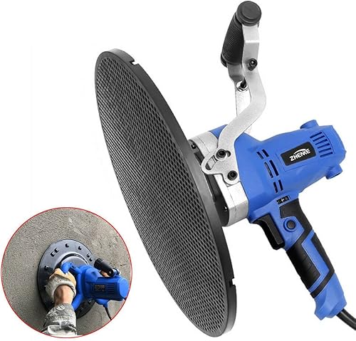 Miniatura 3 de Lijadora eléctrica de hormigón, lijadora de techo de pared de yeso de mano de 850 W, 50-100 rpm, mortero de cemento de velocidad variable, máquina