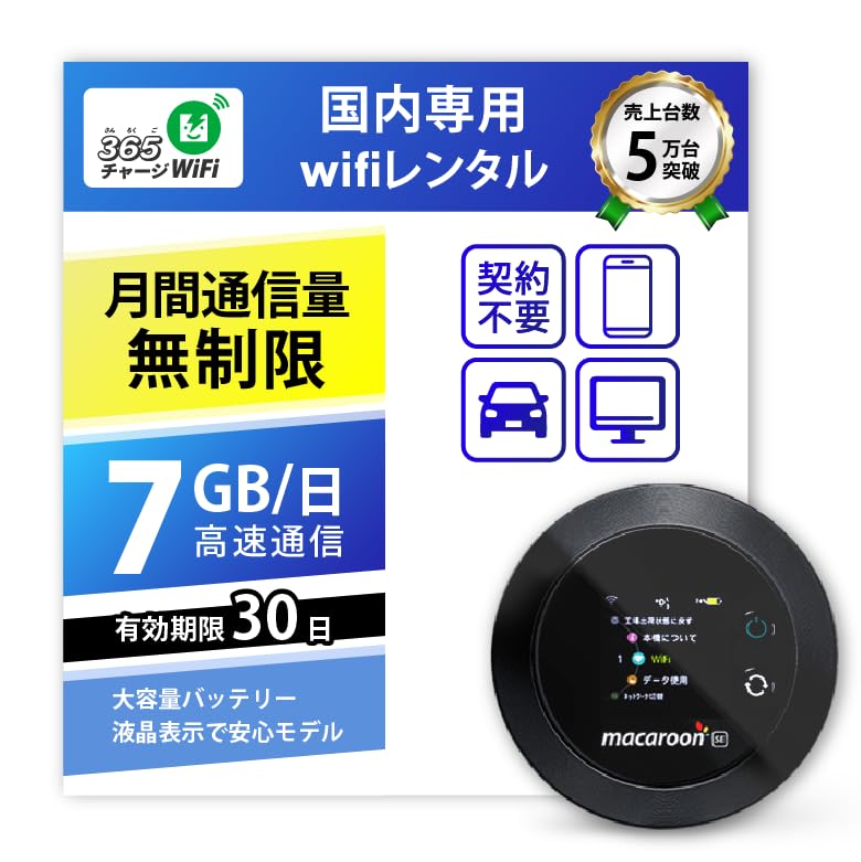 Amazon.co.jp: ポケットWiFiレンタル 日本国内専用 7日・30日プラン