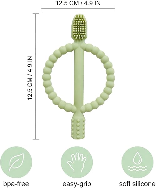 Massaggia Gengive per Neonati, 1 pezzo, Stimola e le Doloranti, Massaggiagengive in Silicone Dentizione Giocattolo - 5