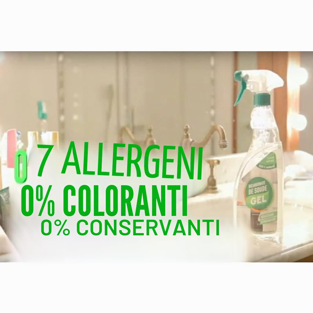 Venteo - Bicarbonato di sodio in gel - Ideale per pulire tutto dal pavimento al soffitto - Set di 4 - Capacità 750 ml