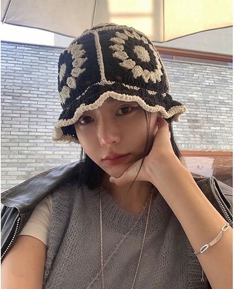 Amazon.com: Floral Knitted Beanies Cap 