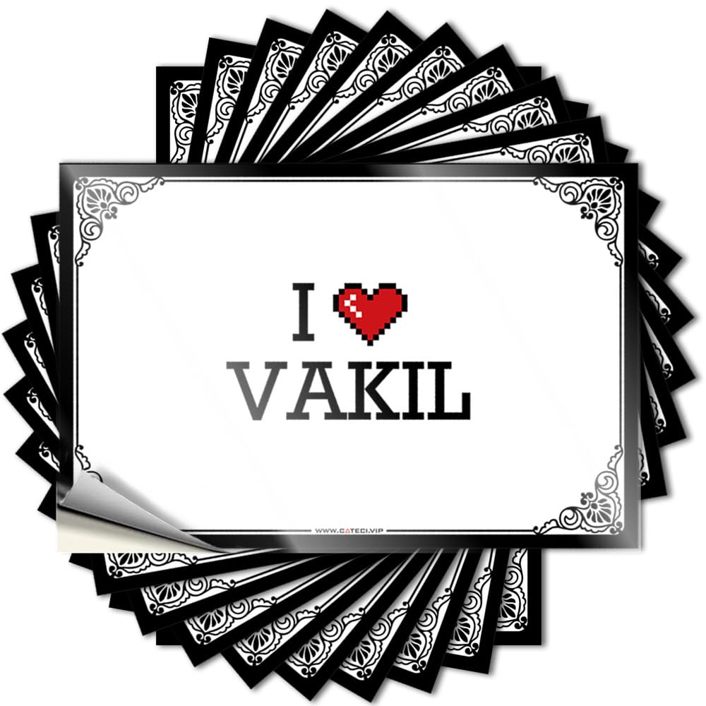 Decal Tiki Decorations Peel and Stick - I Love Vakil Bumper Feminist Waterproof Vinyl for Winter(12X18CM)