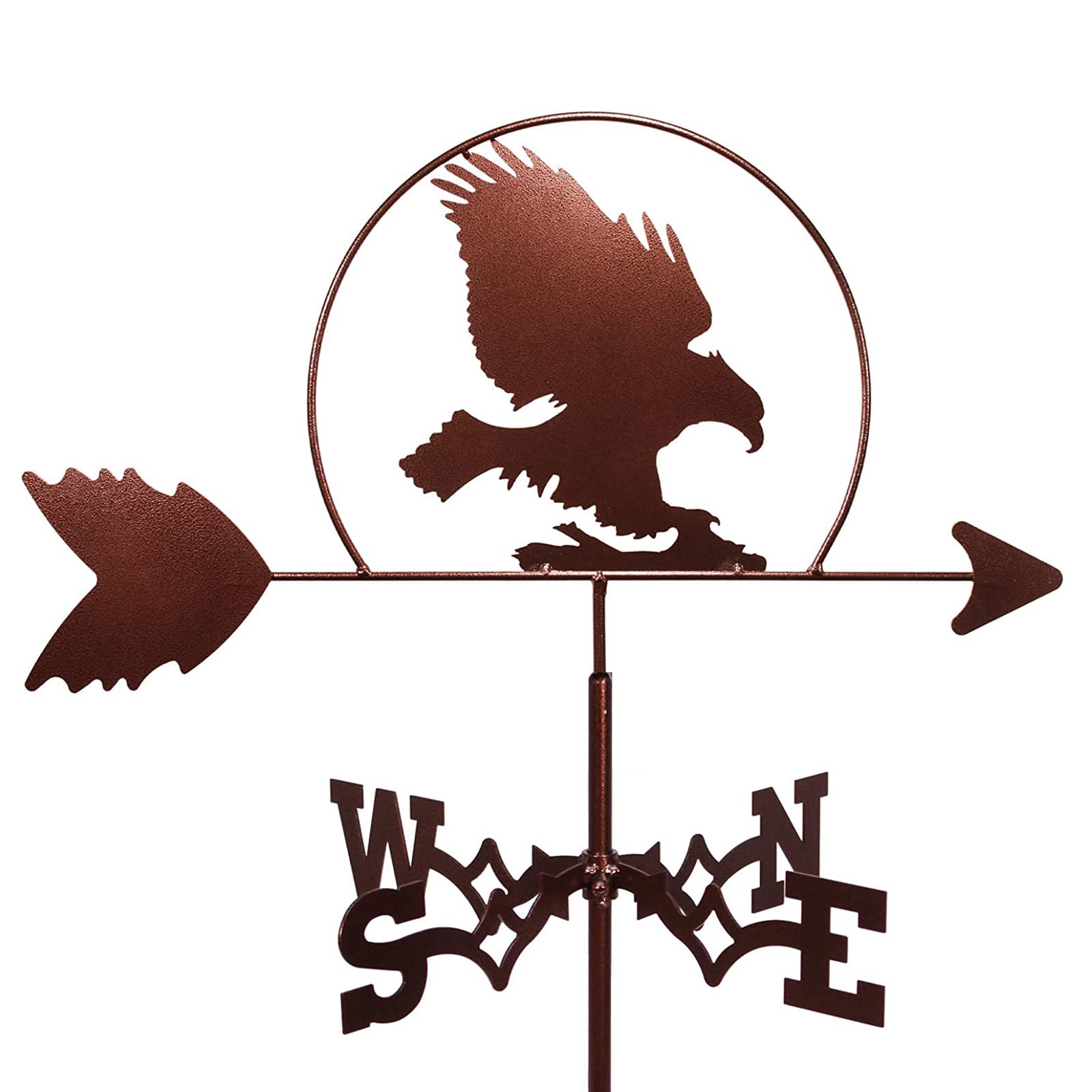 WIQUYBML Metal Weathervane Eagle Wind Vane Weathercock for Farm Scene Garden Yard Weather with Animal Ornament