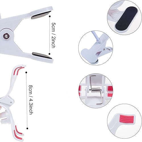 Miniatura 7 de ITART Plástico Flexible Brazos Largo Cuello De Cisne Clip Abrazadera Soporte Universal Teléfono Celular Titular - Negro