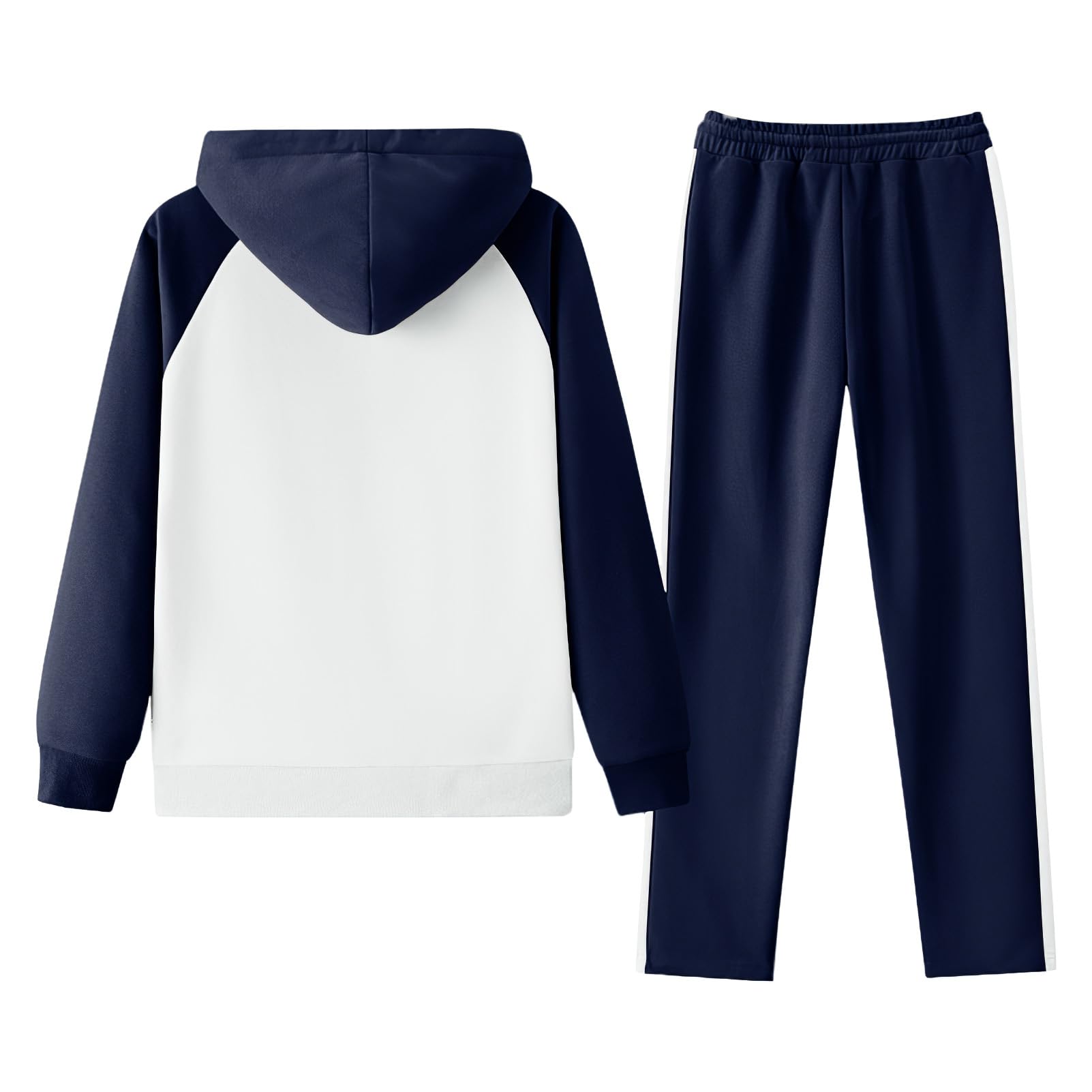 amropi Chándal de Mujer Sudadera con Capucha y Jogging Pantalones 2 Piezas Conjunto de Deportivo