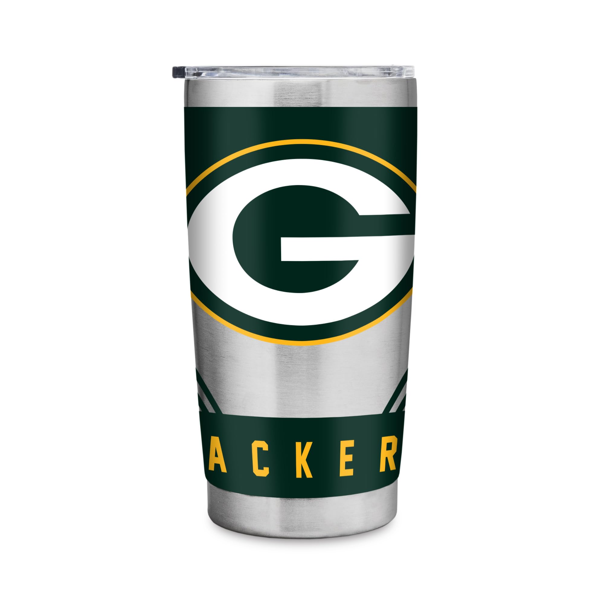 Rico Industries NFL Football 20oz Stainless Steel Tumbler with Lid - Great For Coffee, Tea, Water or Cocktails